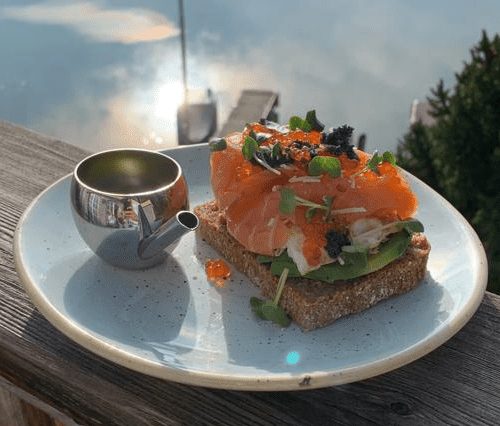 Breakfast glory with smoked salmon, Avocado and caviar
