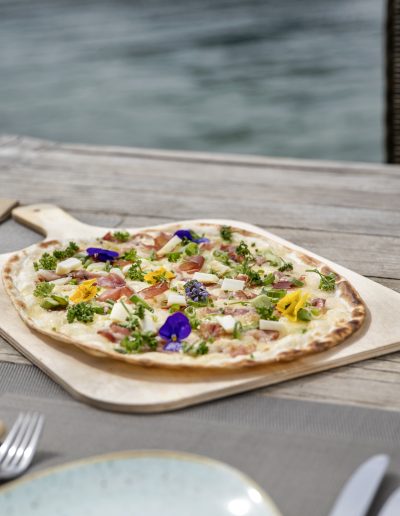 Austrian Flammkuchen with Babenberger Ham and Mountain Cheese